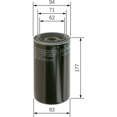 BOSCH 0 451 105 188 Ölfilter BOSCH 0 451 105 188 Ölfilter