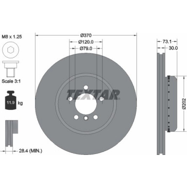 Textar Bremsscheibe PRO+ 92265325