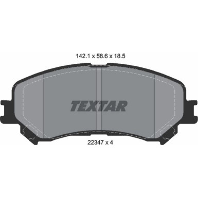 Textar Bremsbelagsatz, Scheibenbremse Q+ 2234701