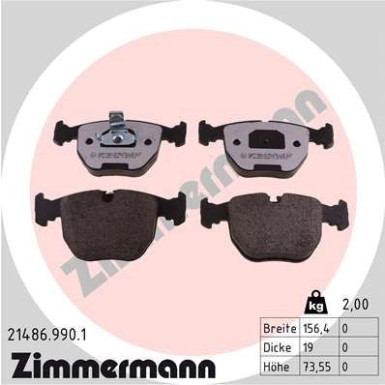 ZIMMERMANN 21486.990.1 staubreduzierte Bremsbeläge ZIMMERMANN 21486.990.1 staubreduzierte Bremsbeläge