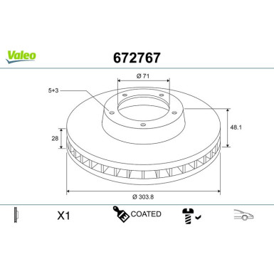 Bremsscheibe 672767 Bremsscheibe 672767