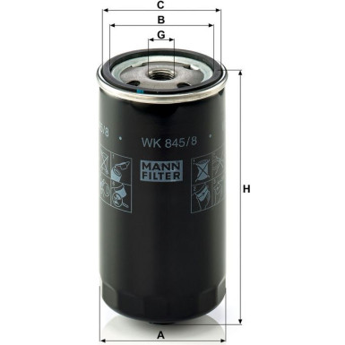 Kraftstofffilter WK 845/8 Kraftstofffilter WK 845/8