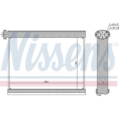 Nissens Verdampfer, Klimaanlage 92317