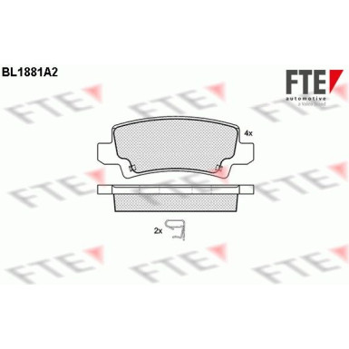FTE Bremsbelagsatz, Scheibenbremse 9010466 FTE Bremsbelagsatz, Scheibenbremse 9010466