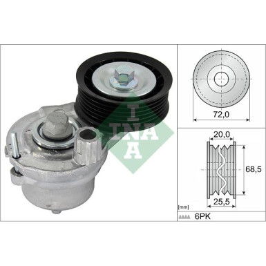 INA Riemenspanner, Keilrippenriemen 534 0703 10