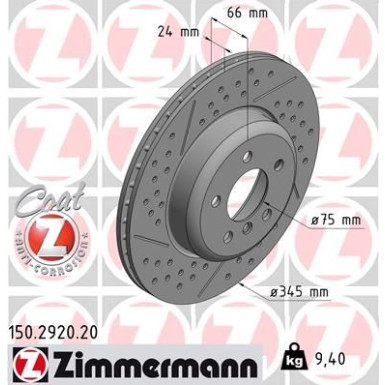 Zimmermann Bremsscheibe Coat Z 150.2920.20