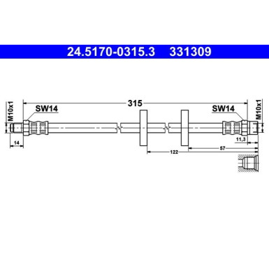 ATE Bremsschlauch 24.5170-0315.3 ATE Bremsschlauch 24.5170-0315.3