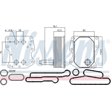 Ölkühler, Motoröl 90723 Ölkühler, Motoröl 90723