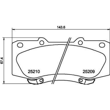 Hella Bremsbelagsatz, Scheibenbremse 8DB 355 015-821
