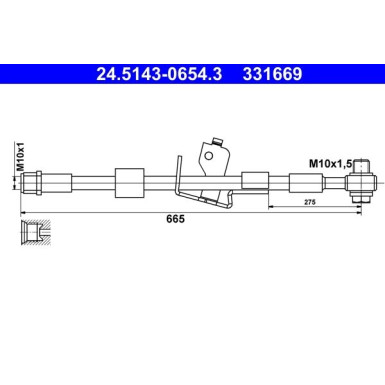 Bremsschlauch 24.5143-0654.3