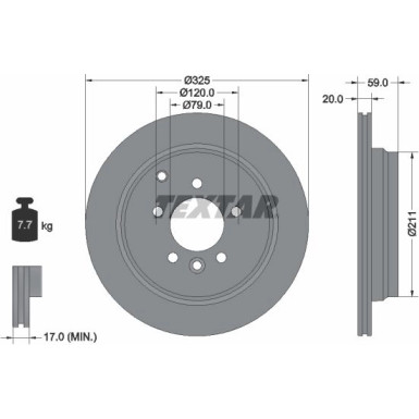Textar Bremsscheibe PRO 92147603 Textar Bremsscheibe PRO 92147603