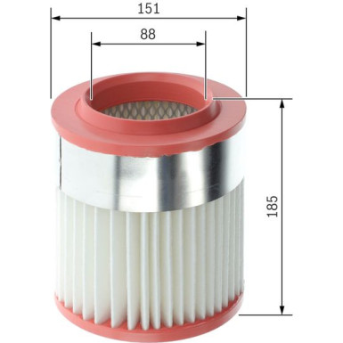 Luftfilter F 026 400 629 Luftfilter F 026 400 629