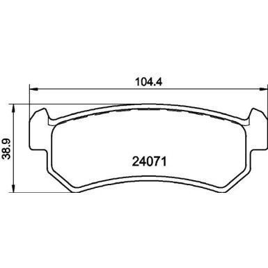 Hella Bremsbelagsatz, Scheibenbremse 8DB 355 011-451 Hella Bremsbelagsatz, Scheibenbremse 8DB 355 011-451