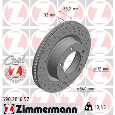 Zimmermann Bremsscheibe SPORT Z 590.2816.52