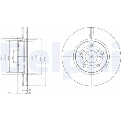 Delphi Bremsscheibe BG4139C Delphi Bremsscheibe BG4139C