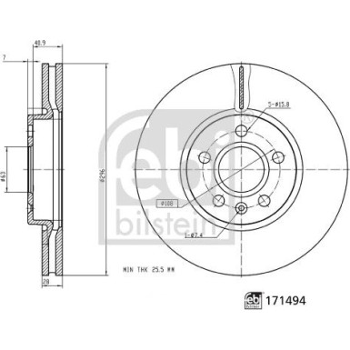 FEBI BILSTEIN 171494 Bremsscheibe