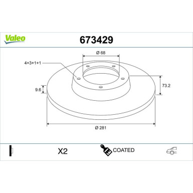 Bremsscheibe 673429 Bremsscheibe 673429