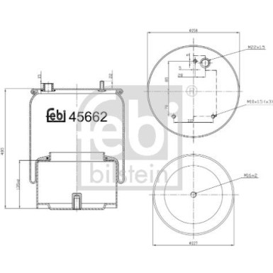 FEBI BILSTEIN 45662 Federbalg, Luftfederung