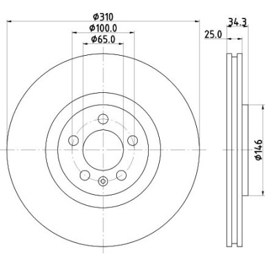 Hella Bremsscheibe PRO 8DD 355 122-811