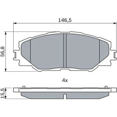 BOSCH Bremsbelagsatz, Scheibenbremse 0 986 494 174 BOSCH Bremsbelagsatz, Scheibenbremse 0 986 494 174