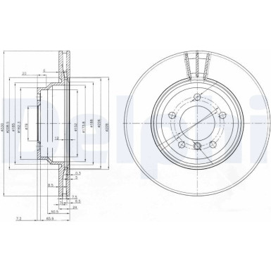 Delphi Bremsscheibe BG3959