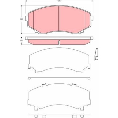TRW Bremsbelagsatz, Scheibenbremse GDB3326