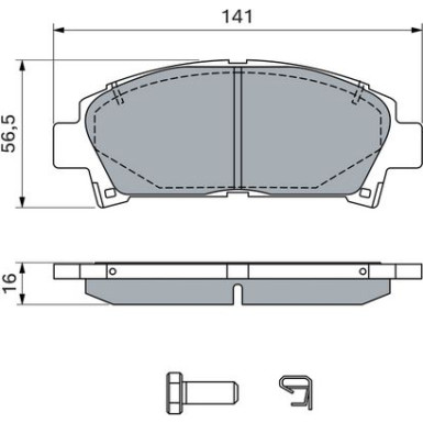 BOSCH Bremsbelagsatz, Scheibenbremse 0 986 424 799 BOSCH Bremsbelagsatz, Scheibenbremse 0 986 424 799