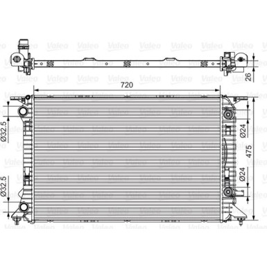 Kühler, Motorkühlung 735472 Kühler, Motorkühlung 735472