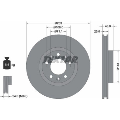 Textar Bremsscheibe PRO 92267203