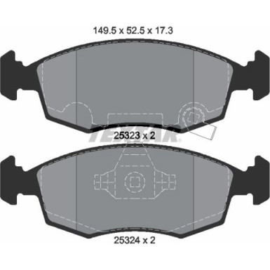 Textar Bremsbelagsatz, Scheibenbremse Q+ 2532301 Textar Bremsbelagsatz, Scheibenbremse Q+ 2532301