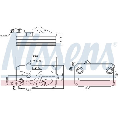 Nissens Ölkühler, Automatikgetriebe 90782