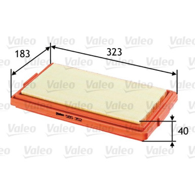 Valeo Luftfilter 585352