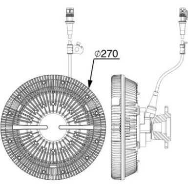 Mahle Kupplung, Kühlerlüfter BEHR Premium Line CFC 242 000P