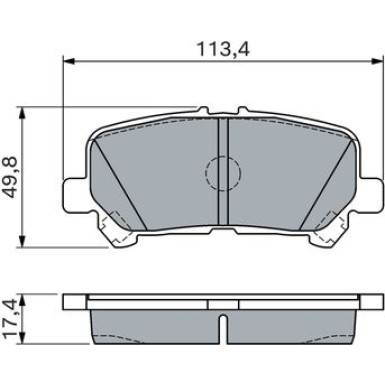 Bremsbelagsatz, Scheibenbremse 0 986 460 158 Bremsbelagsatz, Scheibenbremse 0 986 460 158