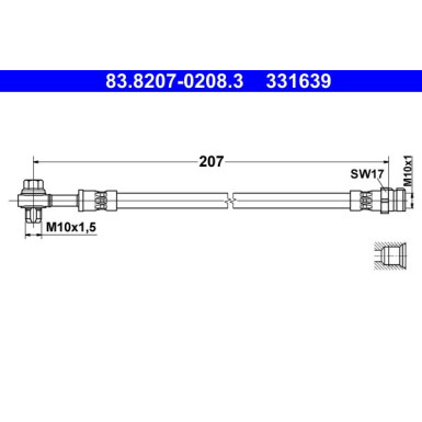 Bremsschlauch 83.8207-0208.3 Bremsschlauch 83.8207-0208.3