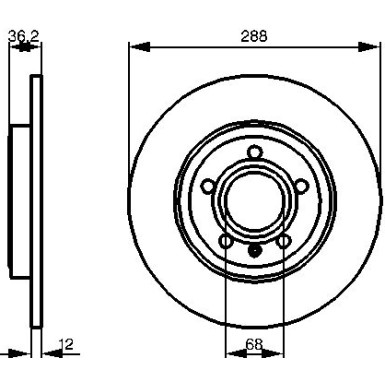 BOSCH Bremsscheibe 0 986 479 252