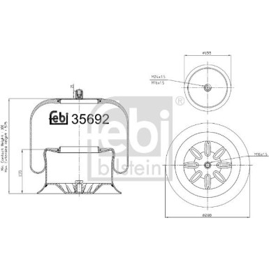 FEBI BILSTEIN 35692 Federbalg, Luftfederung