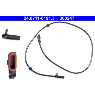 Sensor, Raddrehzahl 24.0711-6191.3