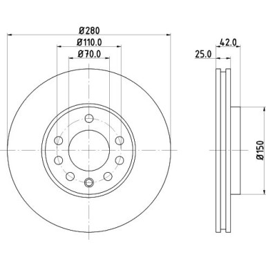 Hella Bremsscheibe PRO 8DD 355 106-071