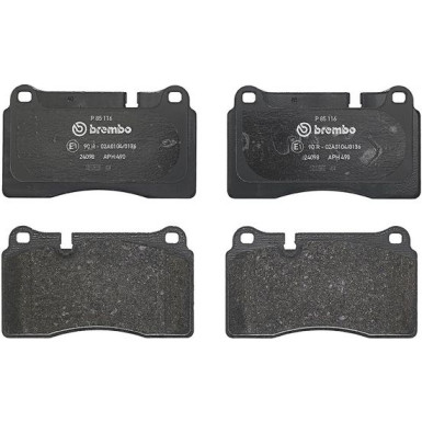Bremsbelagsatz, Scheibenbremse P 85 116 Bremsbelagsatz, Scheibenbremse P 85 116