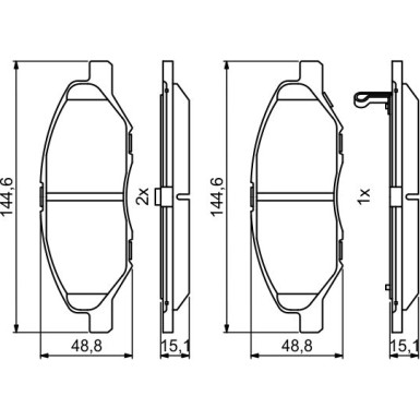 BOSCH Bremsbelagsatz, Scheibenbremse 0 986 494 867 BOSCH Bremsbelagsatz, Scheibenbremse 0 986 494 867