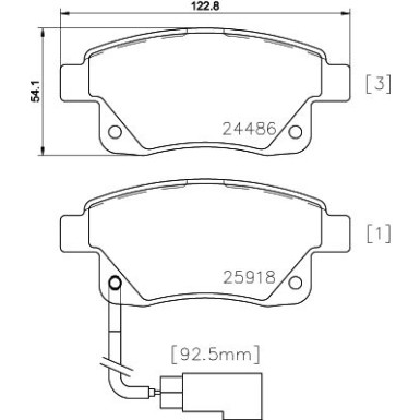 Hella Pagid Bremsbelagsatz, Scheibenbremse 8DB 355 012-781 Hella Pagid Bremsbelagsatz, Scheibenbremse 8DB 355 012-781