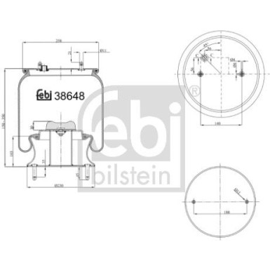FEBI BILSTEIN 38648 Federbalg, Luftfederung