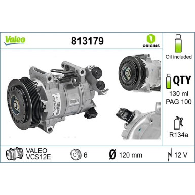 Kompressor, Klimaanlage Valeo Origins New OE TECHNOLOGIE 813179