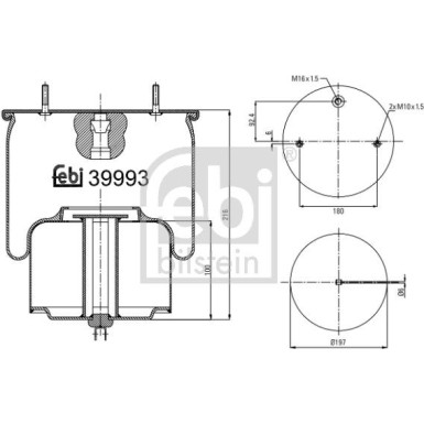FEBI BILSTEIN 39993 Federbalg, Luftfederung