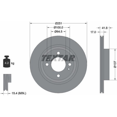 Textar Bremsscheibe PRO 92278003