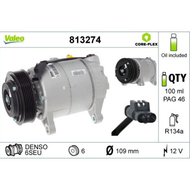 Valeo Kompressor, Klimaanlage VALEO CORE-FLEX 813274