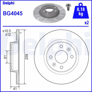 Delphi Bremsscheibe BG4045