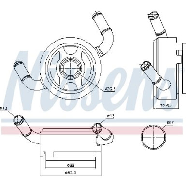 Ölkühler, Motoröl 91191 Ölkühler, Motoröl 91191