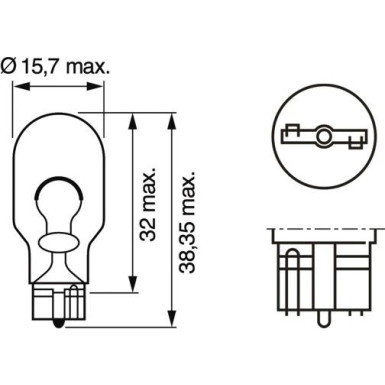 Glühlampe, Blinkleuchte 1 987 302 205 Glühlampe, Blinkleuchte 1 987 302 205
